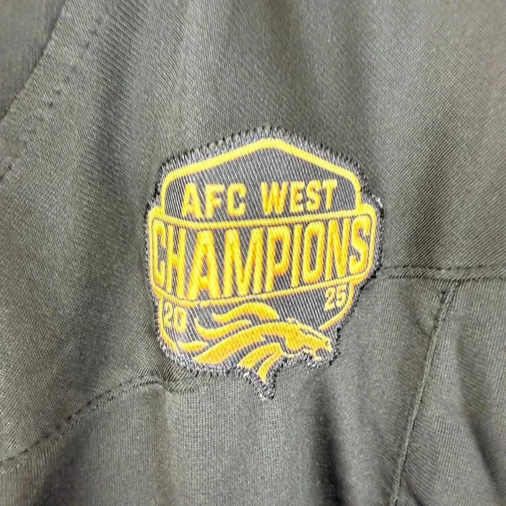 Nike Bo Nix Denver Broncos Jersey Mens XL Black Gold NFL #10 AFC Champions Patch